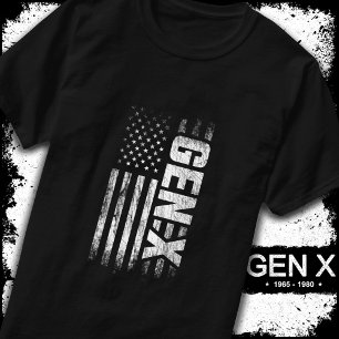 T-shirt Génération X Gen Xer Gen X American Flag Gen X