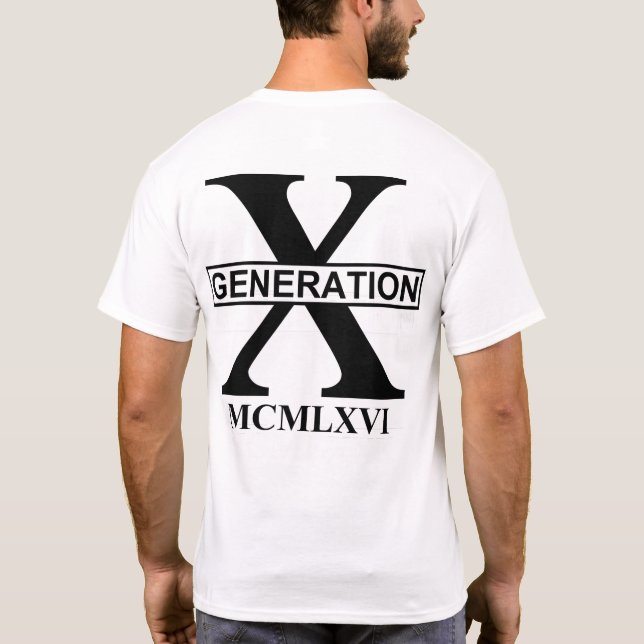 T-SHIRT GÉNÉRATION X - MCMLXVI (1966) (Dos)