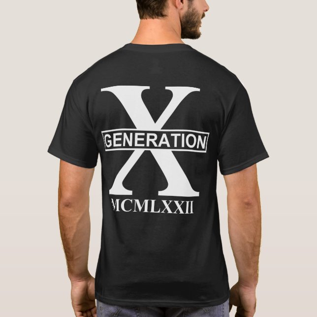 T-SHIRT GÉNÉRATION X - MCMLXXII (1972) (Dos)