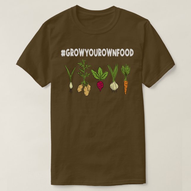 T-shirt Générez votre propre nourriture pour un jardinier  (Design devant)