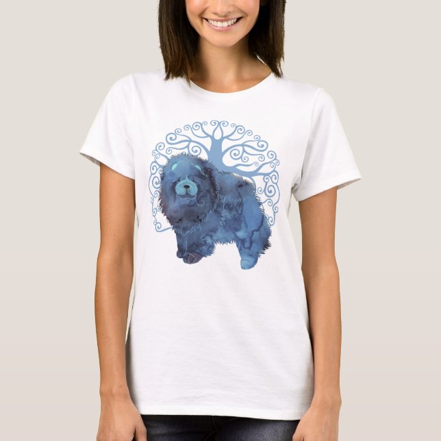 T-shirt GÈNES FADÉS Chow TREE DE LA VIE conception avant (Devant)