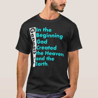 T-shirt Genèse 11 verset de la Bible Au commencement, Die