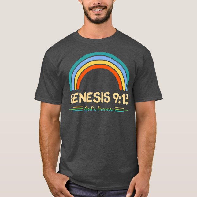 T-shirt Genèse 913 Les dieux promettent fidèlement Arc-en- (Devant)