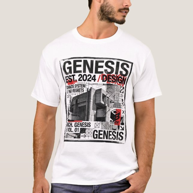 T-shirt Genesis Industrial Brutalist Architecture (Devant)