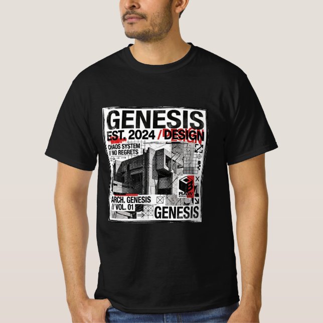 T-shirt Genesis Industrial Brutalist Architecture (Devant)