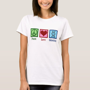 T-shirt Geneticiste Peace Love Genetics Company