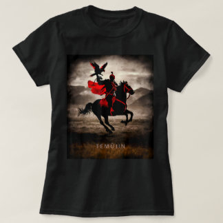 T-shirt Gengis Khan Temujin Esprit de Guerrier Faucon Chev