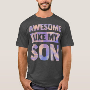T-shirt génial comme mon fils jumelé famille de fêtes des