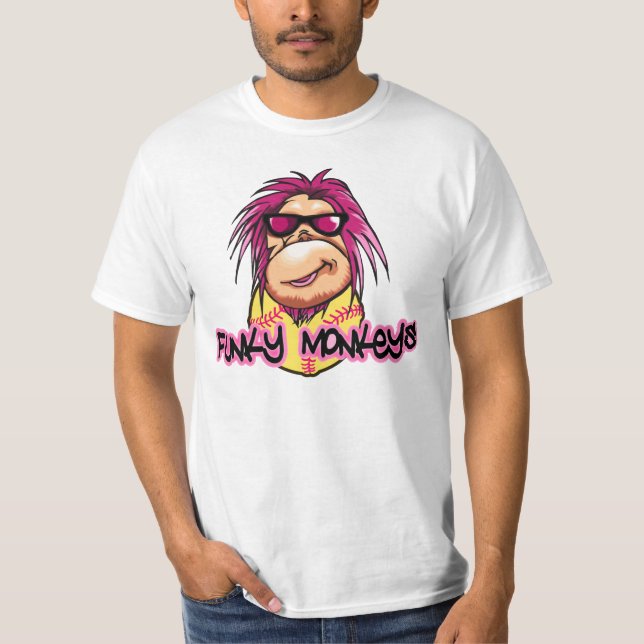 T-shirt génial d'adulte de singes (Devant)