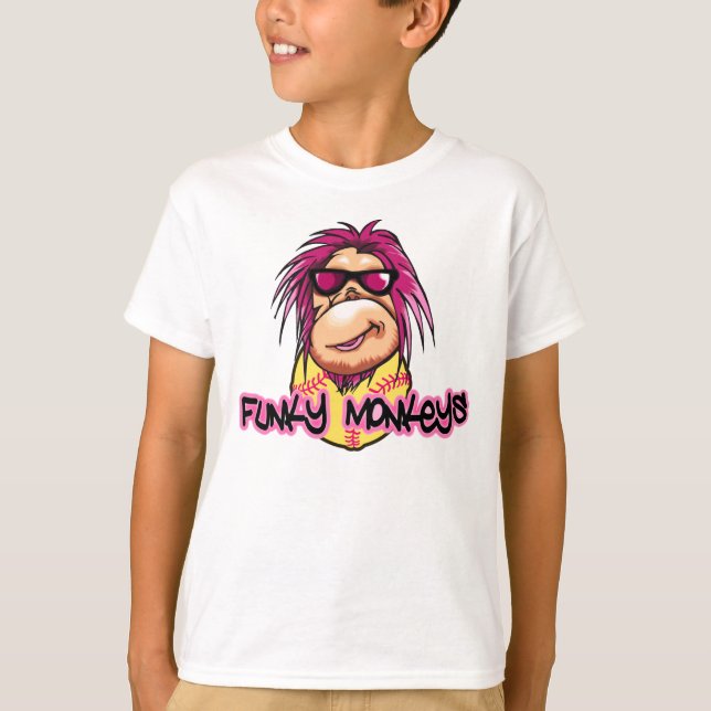 T-shirt génial d'enfants de singes (Devant)