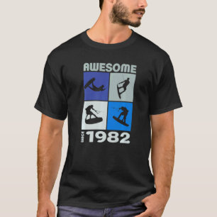 T-shirt Génial depuis 1982 Mode de vie Wakeboard 1