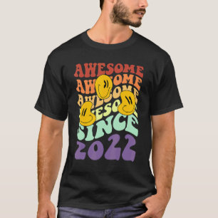 T-shirt génial depuis 2022 niveau 1 déverrouillé Anniversa