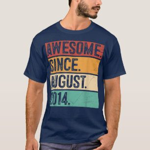 T-shirt Génial depuis août 2014 Cadeau 8e anniversaire 8 a
