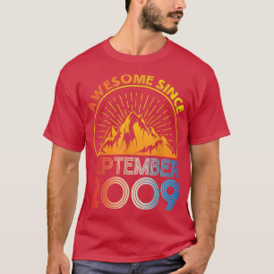 T-shirt Génial depuis septembre 2009 Joyeux Anniversaire 1