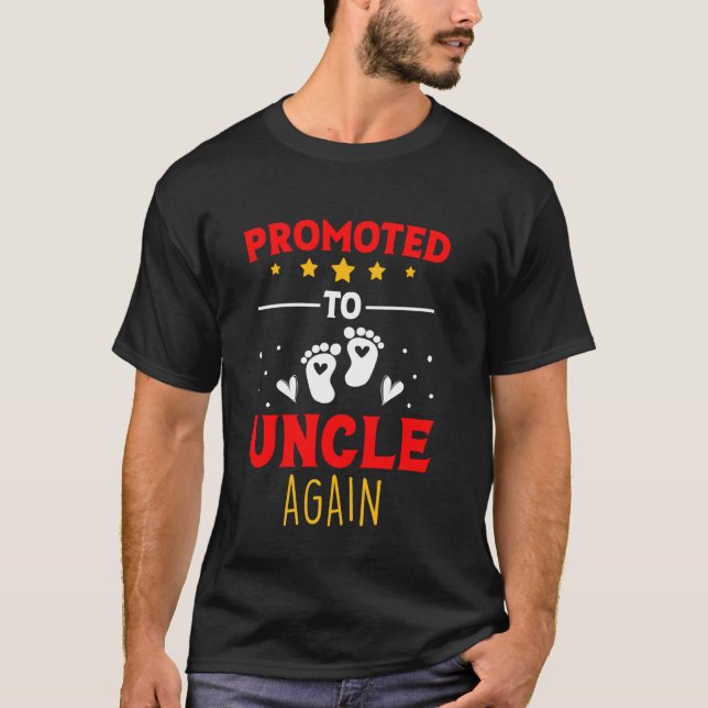 T-shirt Génial Promu Oncle Encore Bientôt Oncle A (Devant)