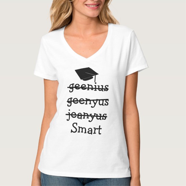 T-shirt Génie diplômé intelligent (Devant)