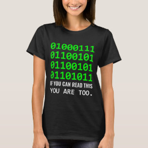 T-shirt Génie informatique Code binaire Développeur de log