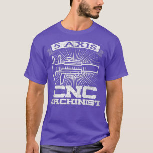 T-shirt Génie machiniste CNC 5 axes pour hommes GCode