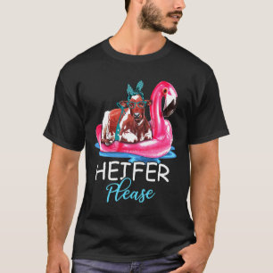 T-shirt Génisse S'il Vous Plaît Flamant Rose Flotte Bandan