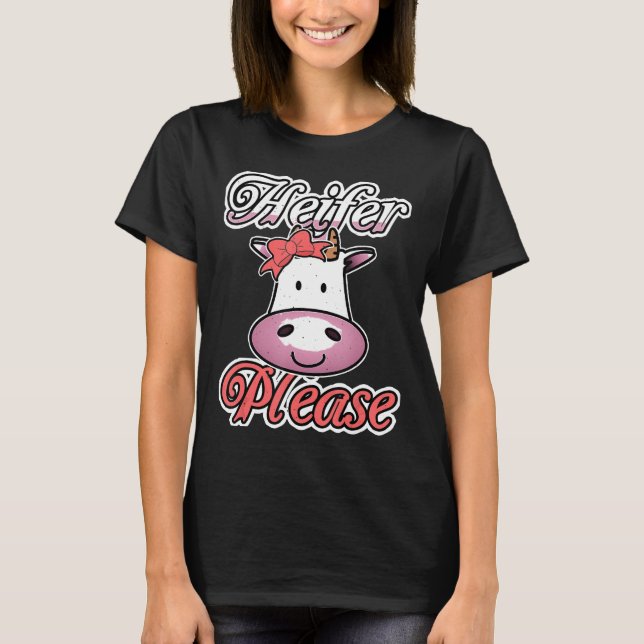 T-shirt Génisse S'il Vous Plaît Vache (Devant)