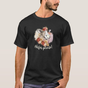 T-shirt Génisse S'il Vous Plaît Vache Fermière Laitière Fe