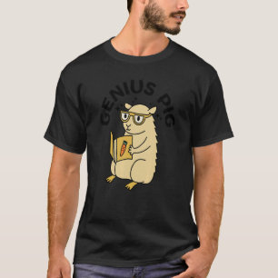 T-shirt Genius Pig Graphic Guinée Propriétaire de cochon A