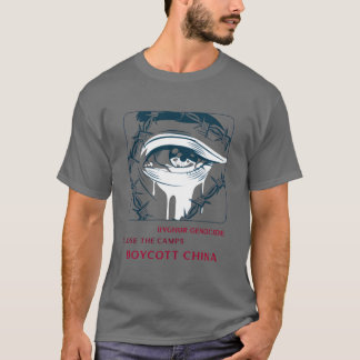T-shirt Génocide Ouïghour Fermer Camps Boycott Chine ami