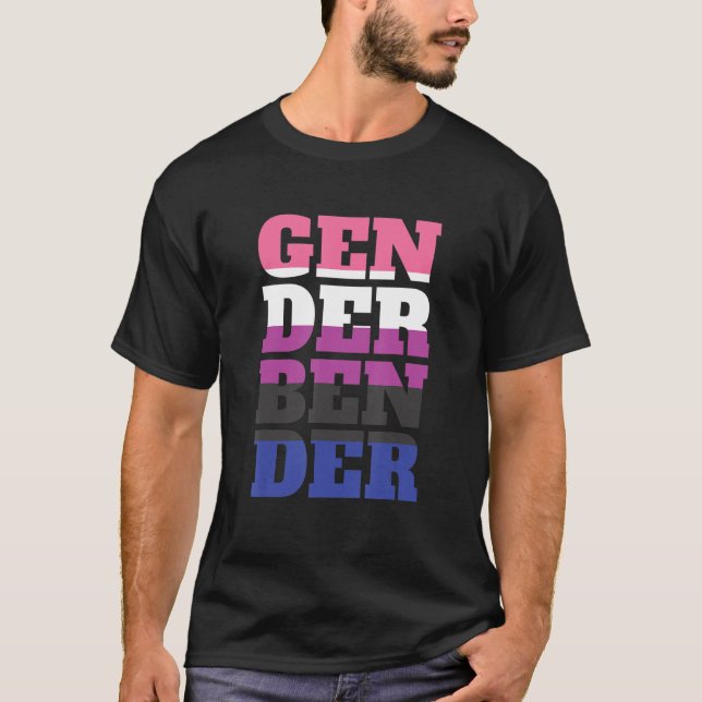 T-shirt Genre fluide non binaire - Fierté genre neutre Ben (Devant)