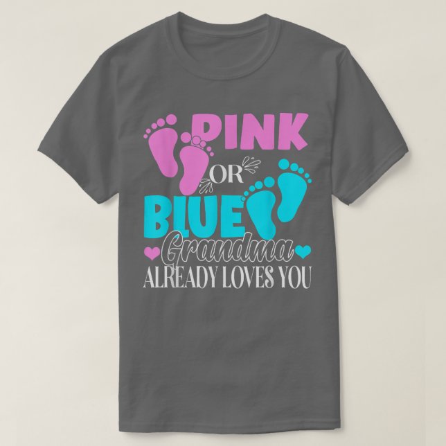 T-shirt Genre Revela Party s rose ou bleu grand-mère aime  (Design devant)