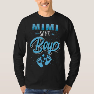 T-shirt Genre révèle Mimi dit Garçon bébé jumelage famille
