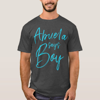 T-shirt Genre révéler abuela dit garçon jumelé bébé famill