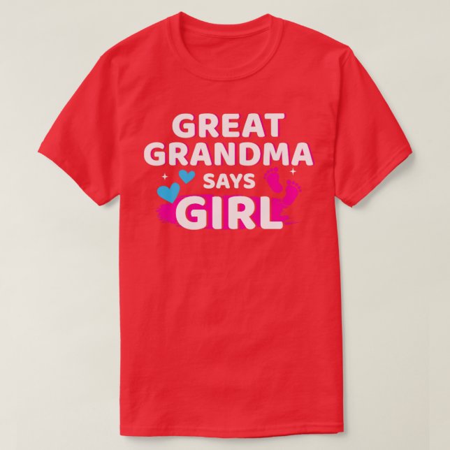 T-shirt Genre révéler arrière grand-mère dit fille apparié (Design devant)