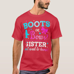 T-shirt Genre révéler bottes ou arcs soeur jumelé bébé p