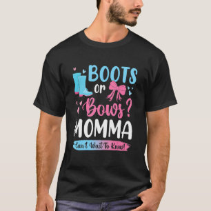 T-shirt Genre Révéler Bottes Ou Vaches Momma Correspondant