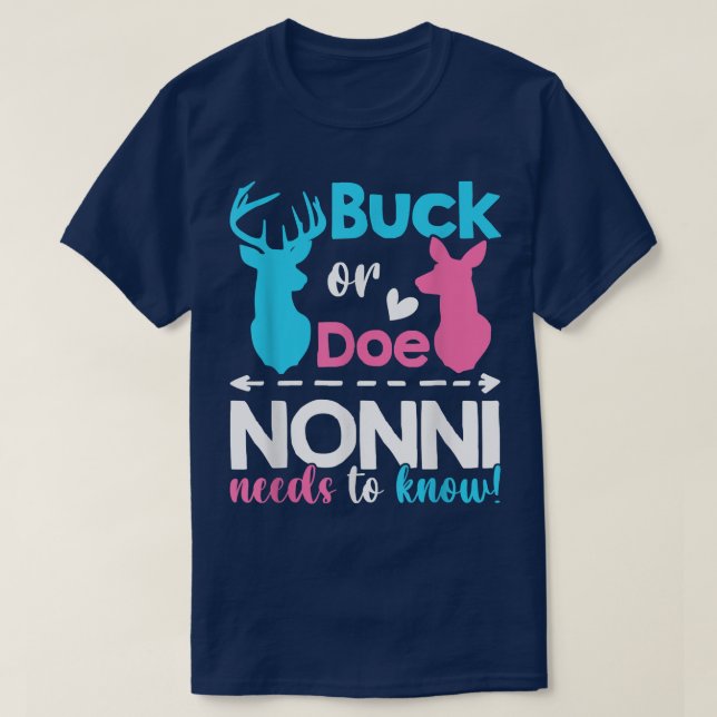 T-shirt Genre révéler buck ou est-ce que Nonni a besoin de (Design devant)