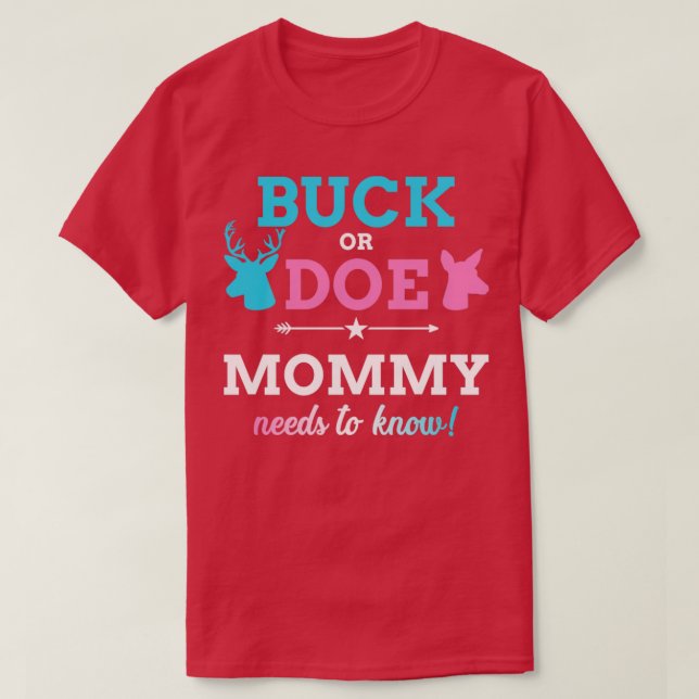 T-shirt Genre révéler buck ou la maman correspond pièce bé (Design devant)