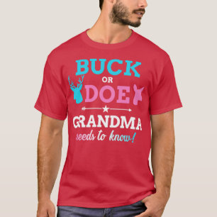 T-shirt Genre révéler bue ou doe grand-mère correspondant 