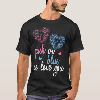 T-shirt Genre Révéler Chemise Rose Ou Bleu Garçon Ou Fille