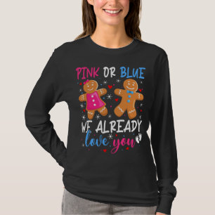 T-shirt Genre Révéler Gingerbread Mignonne Rose Ou Bleu