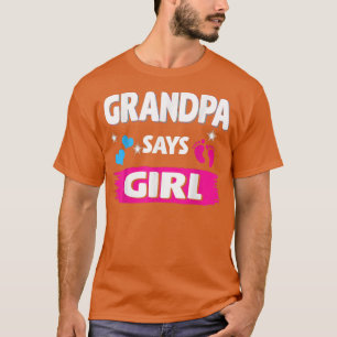 T-shirt Genre révéler Grand-père dit fille jumeler la fami
