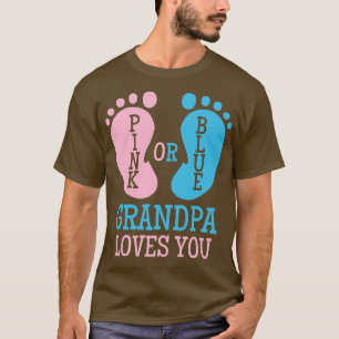 T-shirt Genre Révéler Grand-père Pink ou Bleu 1