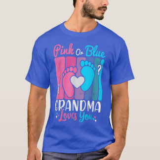 T-shirt Genre Révéler Grossesse Rose Ou Bleu Grand-mère Ai