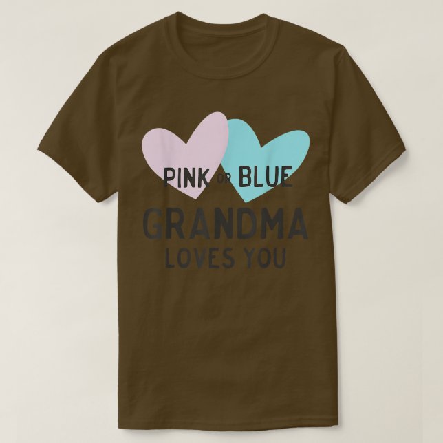 T-shirt Genre Révéler Grossesse Rose Ou Bleu Grand-mère Ai (Design devant)