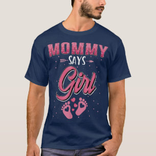 T-shirt Genre révéler maman dit Fille bébé jumeler famille
