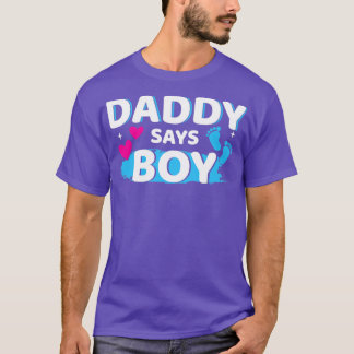 T-shirt Genre révéler papa dit garçon jumeler bébé famille