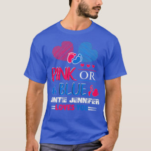 T-shirt Genre Révéler Rose Ou Bleu Tante Jennifer Aimer Yo