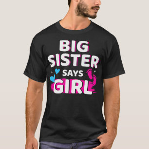 T-shirt Genre révéler soeur dit fille jumelle bébé