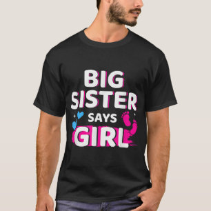 T-shirt Genre révéler soeur dit fille jumelle bébé