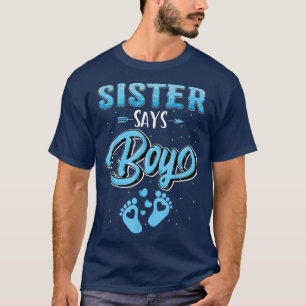 T-shirt Genre révéler Soeur dit Garçon bébé jumelage famil