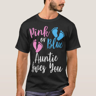 T-shirt Genre Révéler Tante Chemise Rose Ou Bleu Tante Amo